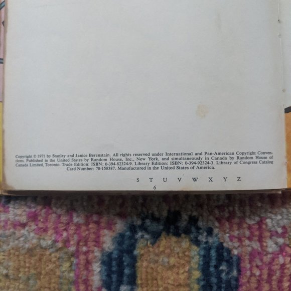 The Berestain's Book 1971 Children's Vintage Book - Picture 2 of 5